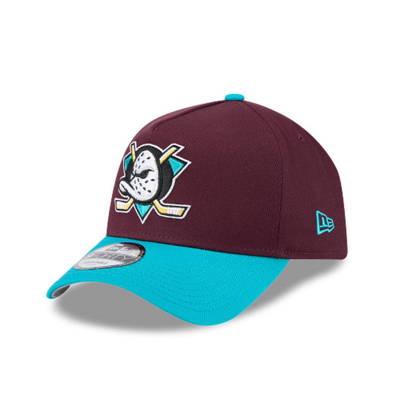 New Era 9FORTY A-Frame Anaheim Retro Ducks Snapback - Maroon / Blue