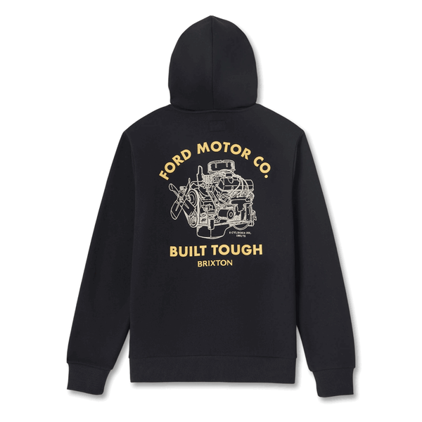 Brixton x Ford Built Tough Fleece Hoodie - Burnt Rubber
