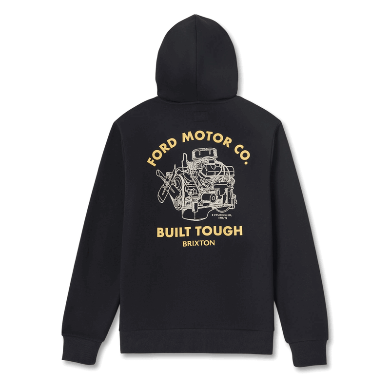 Brixton x Ford Built Tough Fleece Hoodie - Burnt Rubber