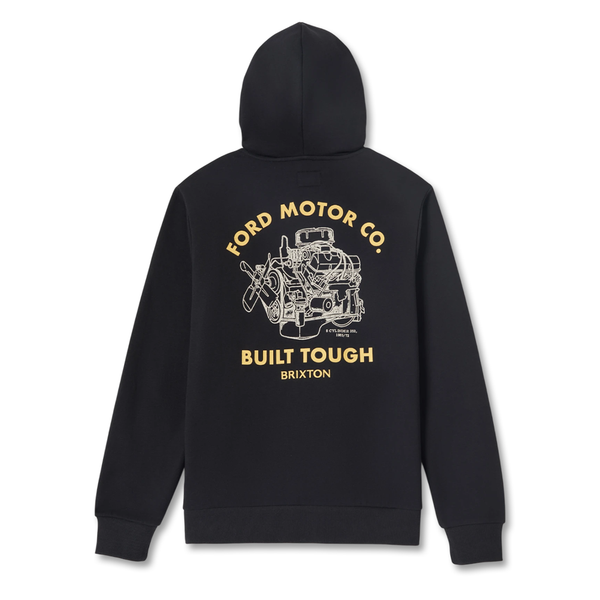 Brixton - Ford Built Tough Fleece Hoodie - Burnt Rubber