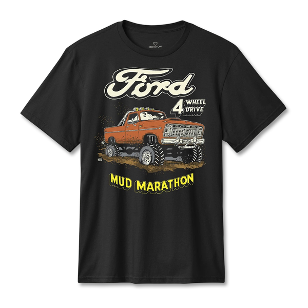 Brixton x Ford Mud Marathon Tee - Burnt Rubber