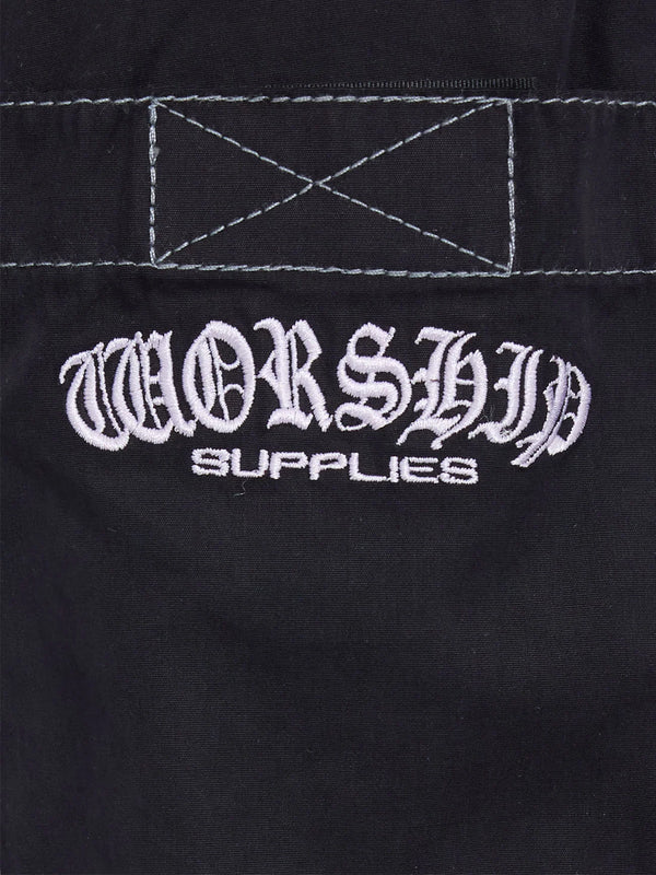 Worship Frequency Baggy Nylon Short – Black
