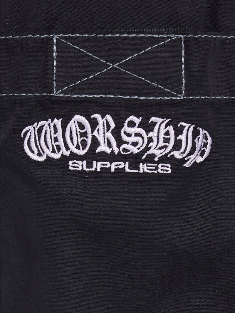 Worship Frequency Baggy Nylon Short – Black