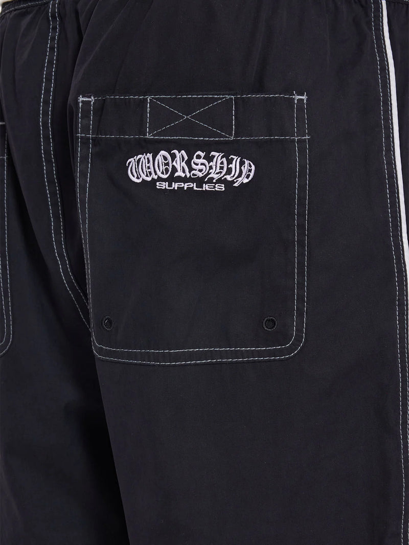 Worship Frequency Baggy Nylon Short – Black