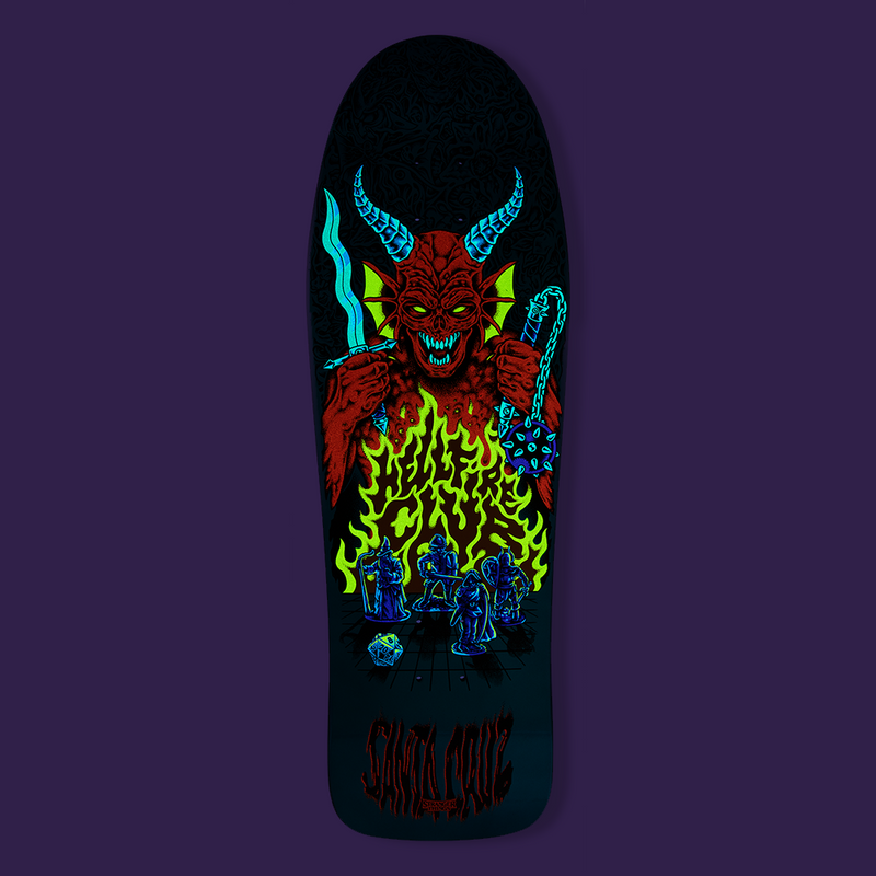 Santa Cruz x Stranger Things Knox Hellfire Pit Skateboard Deck