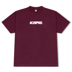 ICHPIG Sprinters Tee - Dark Maroon / White