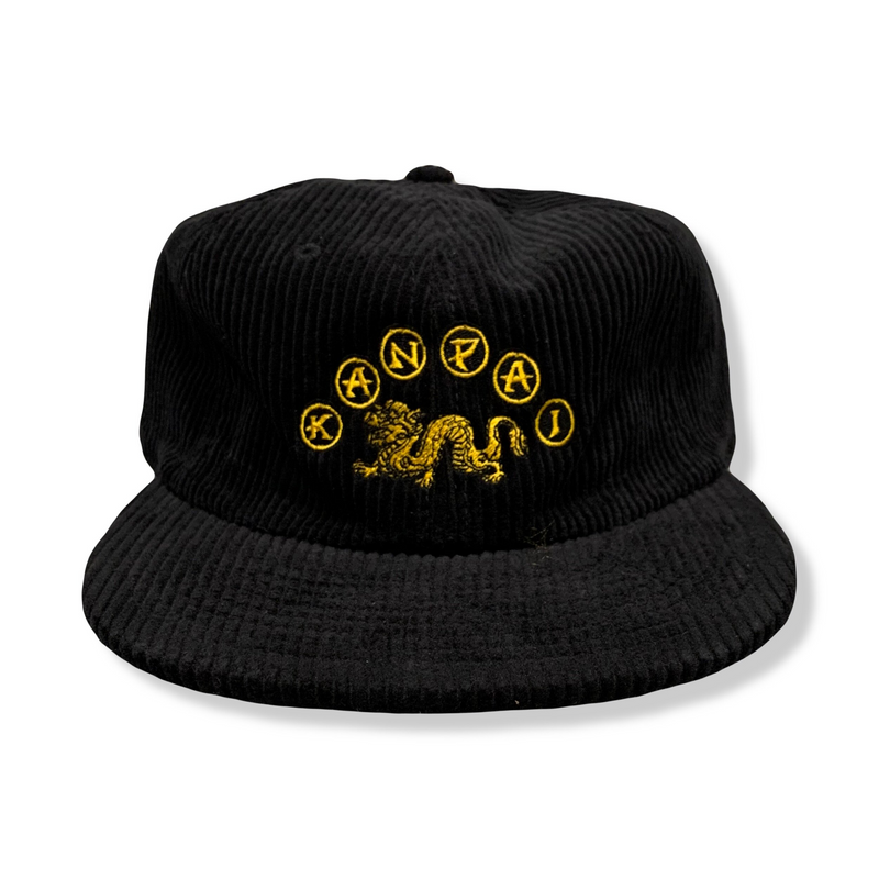 Kanpai Dragon Corduroy Cap - Black