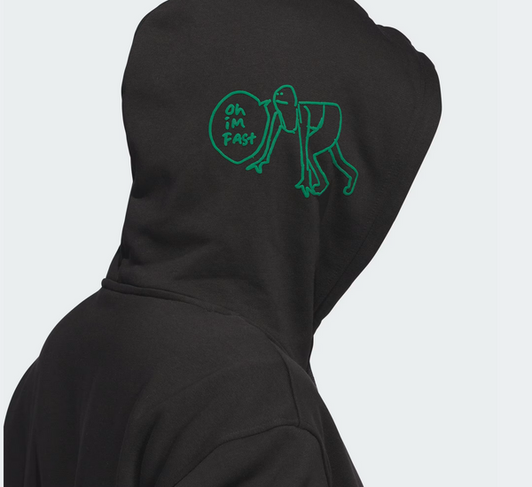 Adidas Shmoofoil 'I'm Fast' Gonz Hoodie - Black / Dark Green