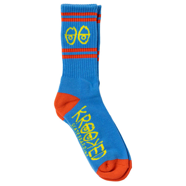 Krooked Eyes Sock - Blue/ Red/ Yellow