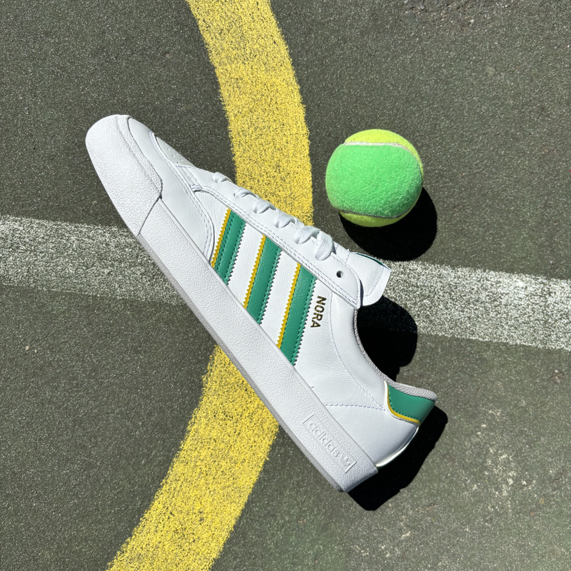 Adidas Nora 'Edberg' - White / Court Green / Yellow