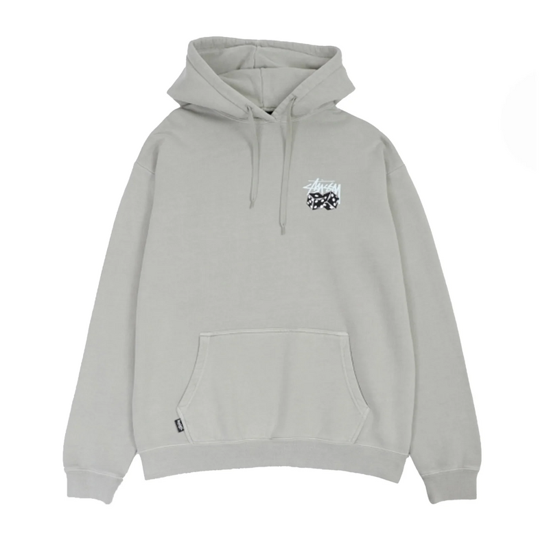 Stussy Pair of Dice Fleece Hoodie - Olive Grey