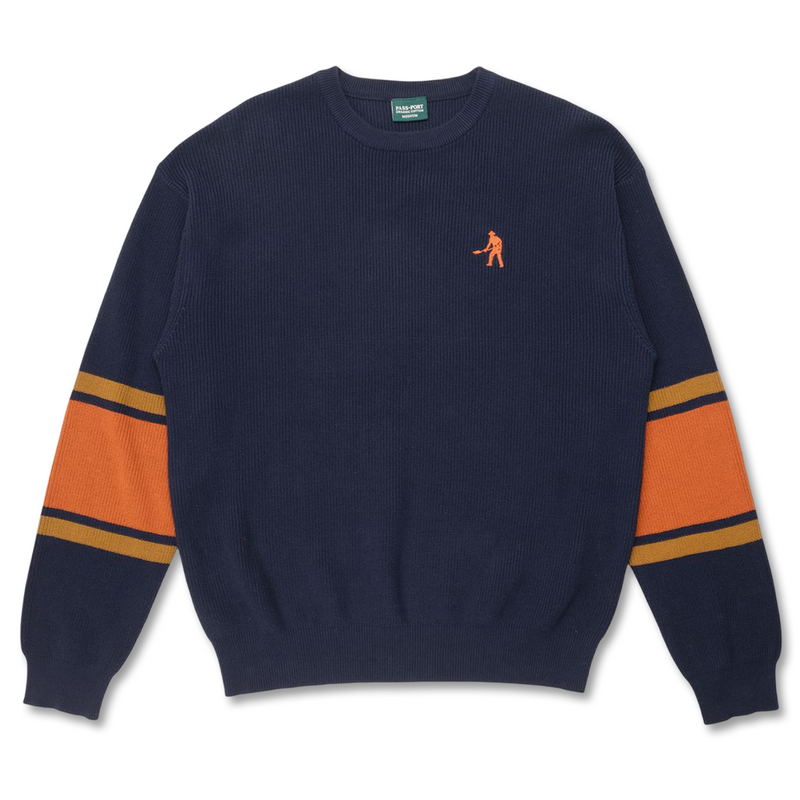 Pass~Port Organic Knit Stripe Sweater - Navy