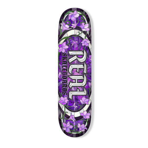 Real Cathedral Oval Purple Skateboard Deck - 8.0"