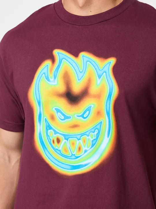 Spitfire Radioactive Bighead Tee - Burgundy