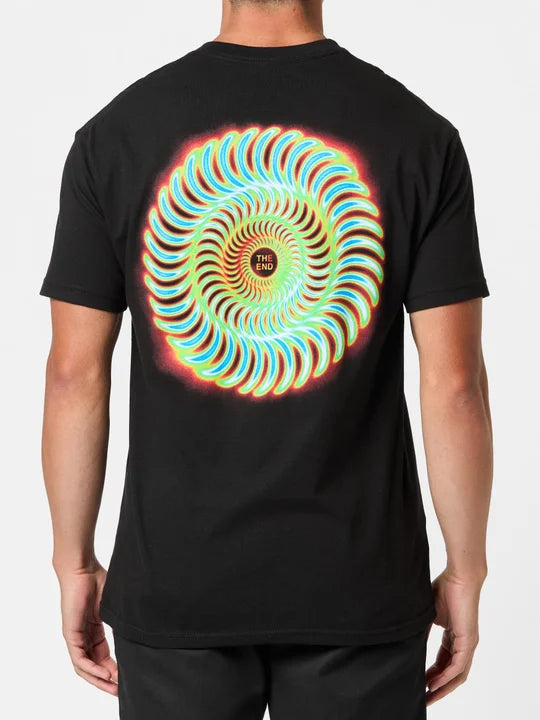 Spitfire Radioactive Classic Swirl Tee - Black