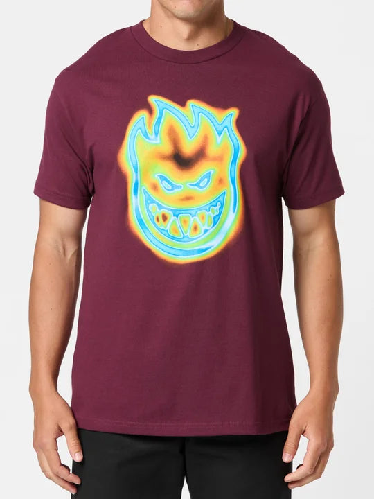 Spitfire Radioactive Bighead Tee - Burgundy