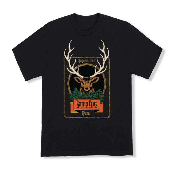 Santa Cruz Jägermeister Kendall Deer Tee - Black