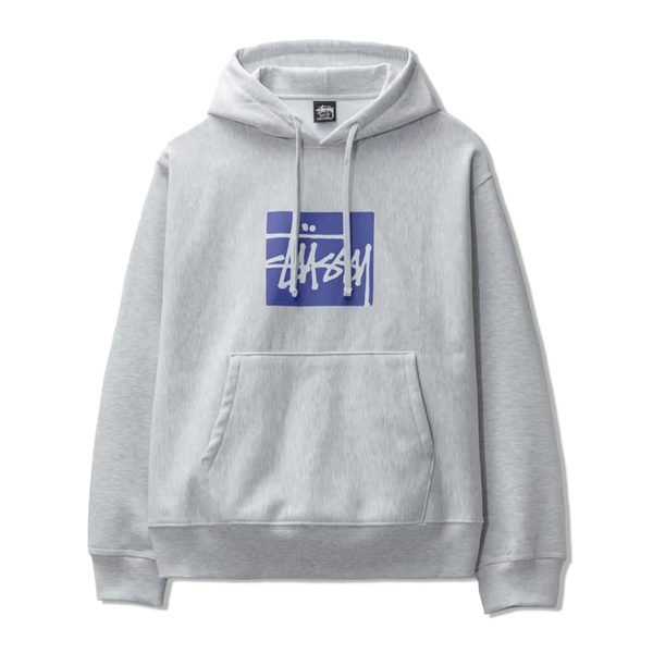 Stussy Stock Box Hoodie Ash Heather Evolve Skate Store