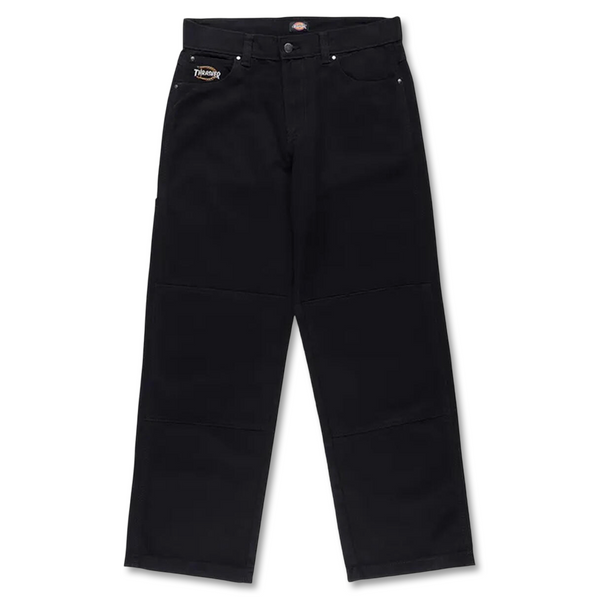 Thrasher x Dickies Double Knee Pants - Black