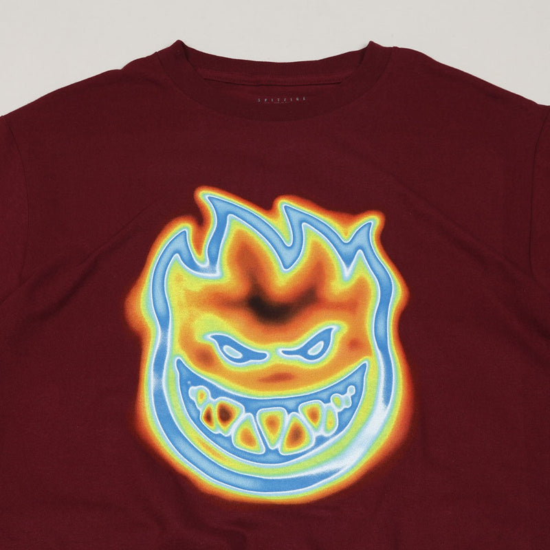 Spitfire Radioactive Bighead Tee - Burgundy