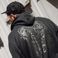 Santa Cruz Roskopp Destruct Face Hoodie - Black on Black