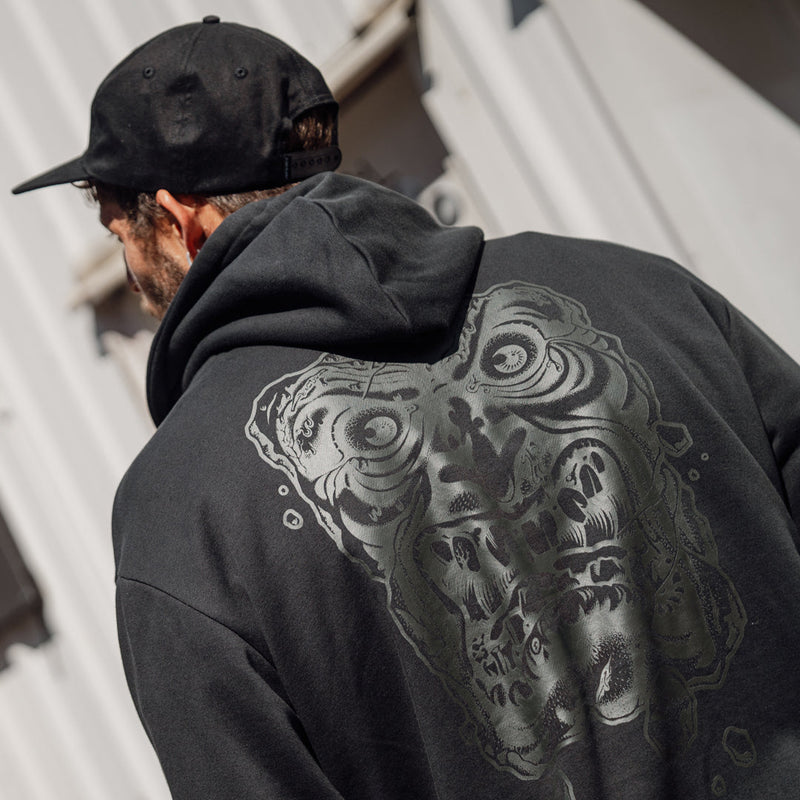 Santa Cruz Roskopp Destruct Face Hoodie - Black on Black