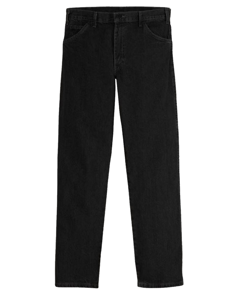 Dickies Relaxed Straight Fit 5-Pocket Denim Jeans - Rinsed Black
