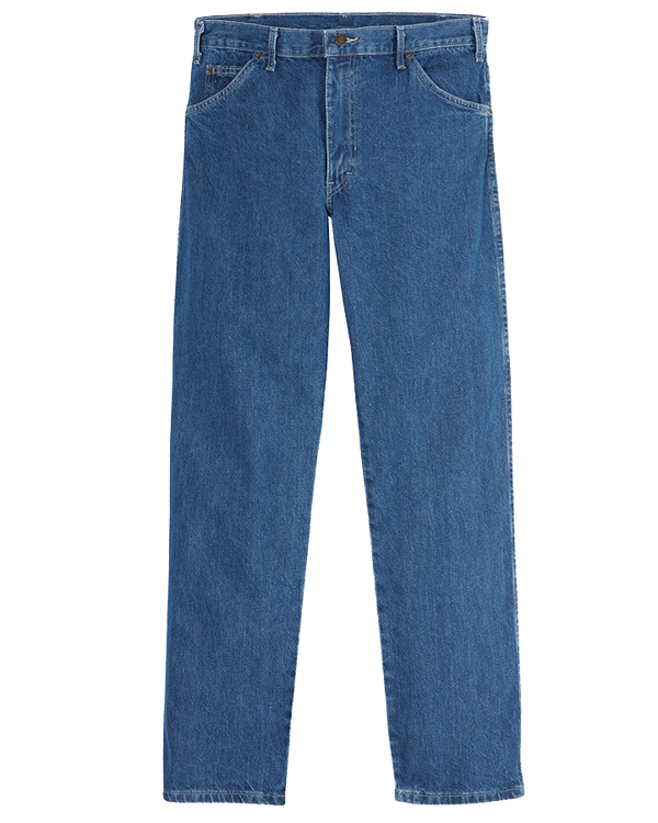 Dickies Relaxed Straight Fit 5-Pocket Denim Jeans - Stone Washed Indigo