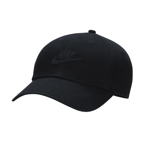 Nike Club Unstructured Futura Wash Cap - Black on Black