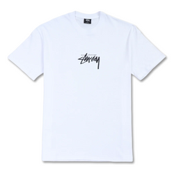Stussy Stock Chest SS Tee - White