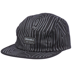 Organika 5 Panel Tree Camo Hat - Black
