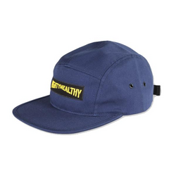 Mighty Healthy 5 Panel Stencil Hat - Navy