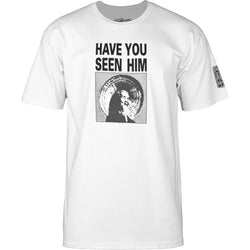 Powell Peralta "Have You Seen Him?" S/S Tee - White