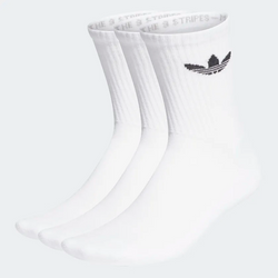 Adidas Cushioned Trefoil Crew Socks 3 Pairs - White