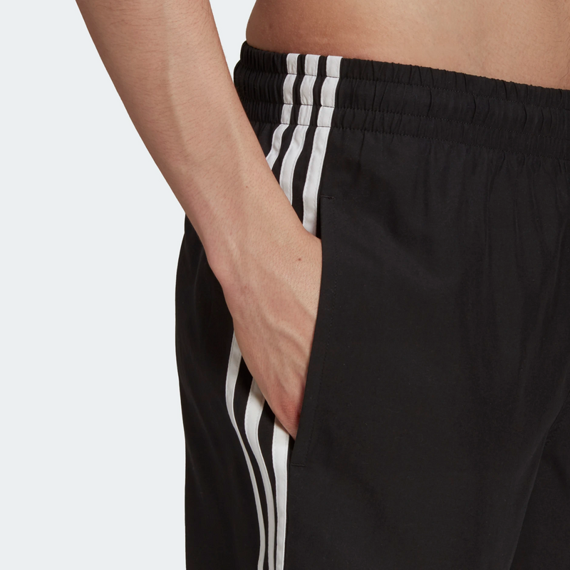 Adidas Classics 3-Stripes Swim Shorts - Black