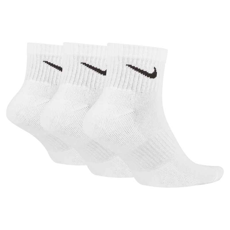 Nike Cotton Cushioned Ankle Socks 3pk White Evolve Skate Store