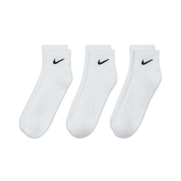 Nike Cotton Cushioned Ankle Socks 3pk - White