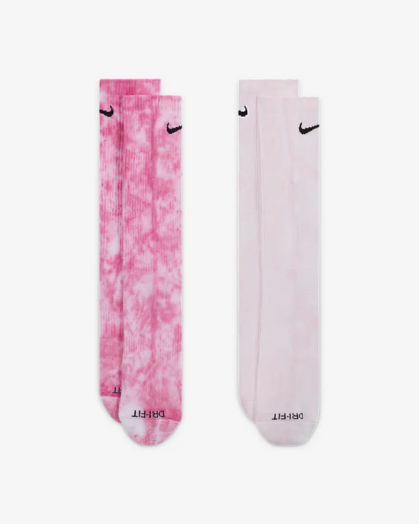 Nike Everyday+ Cushioned Tie-Dye Crew Socks - Pink