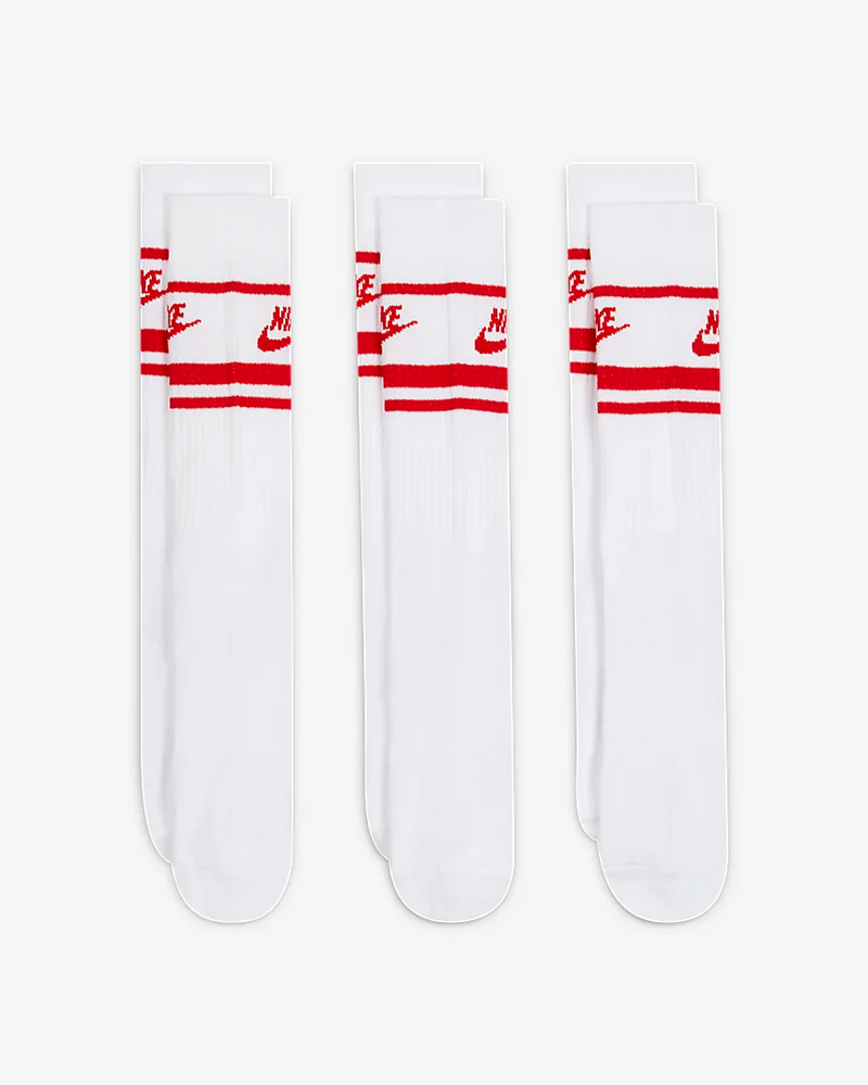 Nike Everyday Essential Crew Socks 3pk - University Red